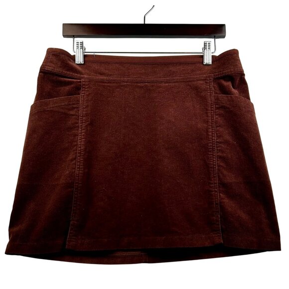 KÜHL Strova Brown Stretch Corduroy Skirt Outdoor Adventurewear Sz 10 - Picture 2 of 9